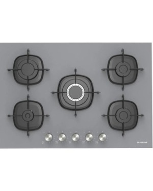 Silverline CS5622 Wok Gözlü 75cm Cam Gri 5'li Ankastre Ocak