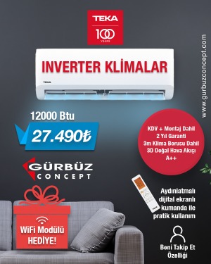 TEKA 12000 BTU ACI 112 WH KLİMA WİFİ MODÜLÜ HEDİYE