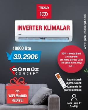 TEKA 18000 BTU ACI 118 WH KLİMA WİFİ MODÜLÜ HEDİYE