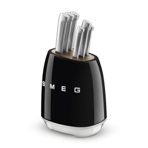 SMEG KBSF02BL Siyah Standlı Bıçak Seti