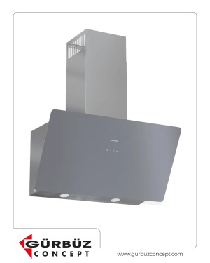 Sılverlıne 3457 60lık Soho Gri Davlumbaz
