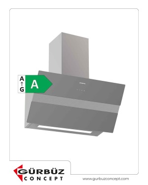 Silverline 3472 Bold 60lık Gri Davlumbaz
