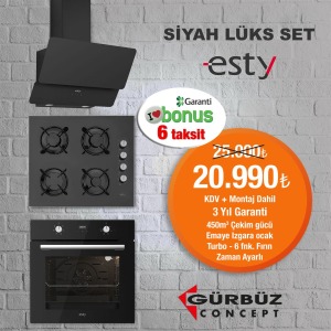 ESTY SİYAH LÜKS SET