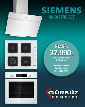 Siemens Beyaz 3'lü Ankastre Set