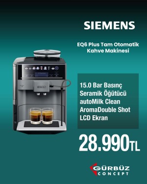 SIEMENS TE651209RW Tam Otomatik Kahve Makinesi EQ6 plus s100 Elmas titanyum metalik, Su Tankı