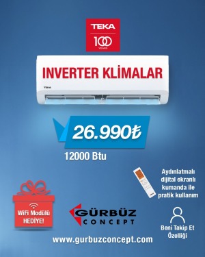 TEKA 12000 BTU ACI 112 WH KLİMA WİFİ MODÜLÜ HEDİYE