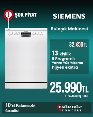 SIEMENS SN216W00DT IQ100 SOLO BULAŞIK MAKİNESİ