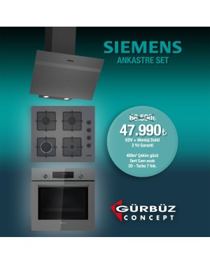 Siemens Gri 3'lü Ankastre Set