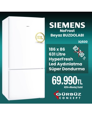 Siemens KG86NVWE0N iQ500 Alttan Donduruculu noFrost Beyaz Buzdolabı
