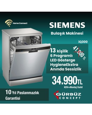 Siemens SN23II62KT iQ300 Solo 60cm Inox Bulaşık Makinesi