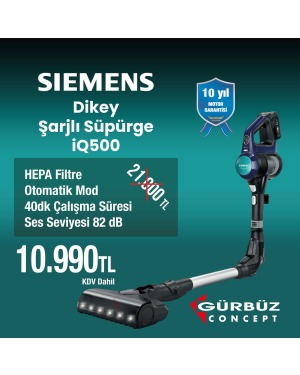 Siemens VSM120B Şarjlı Süpürge iQ500 Mavi