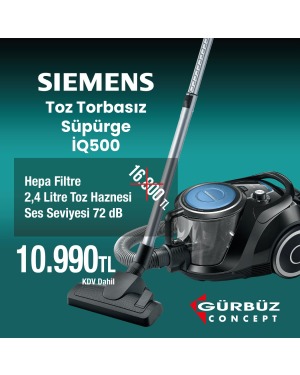 Siemens VSX41XTRM iQ500 Toz torbasız Süpürge Siyah