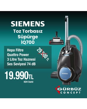 SIEMENS VSX7XTRM iQ700 Toz torbasız Süpürge Siyah